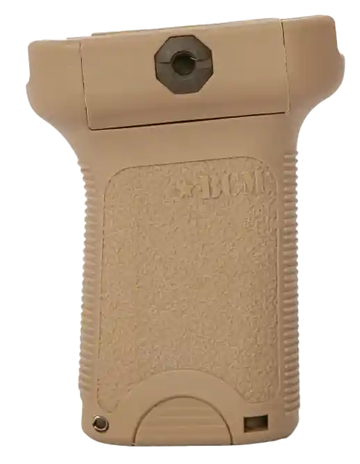 BCM Gunfighter Short Vertical Grip Polymer With Flat Dark Earth Textured Finish with Storage Compartment for Picatinny Rail