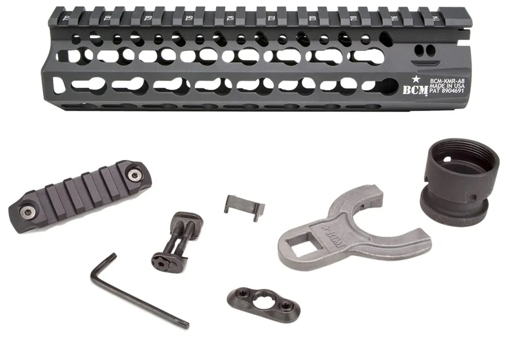 BCM KMR Alpha Handguard 8" Keymod Style Made of Aluminum with Black Anodized Finish for AR-15