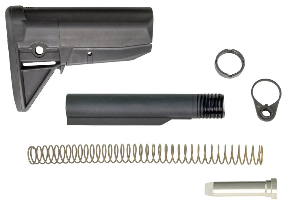 BCMGunfighter Stock Kit Black Synthetic for AR-15 Includes Stock Tube