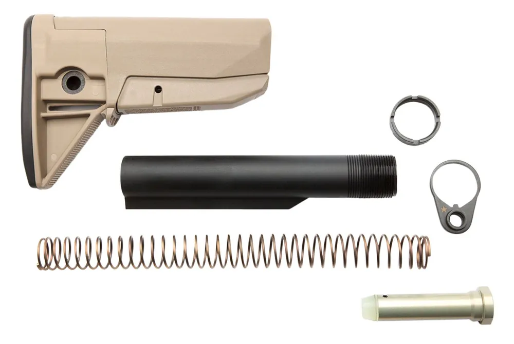 BCMGunfighter Stock Kit Flat Dark Earth Synthetic for AR-15 Includes Stock Tube