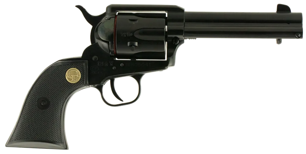 Chiappa Firearms CF340250D SAA 1873 22 LR or 22 WMR Caliber with 4.75" Barrel, 6rd Capacity Cylinder, Overall Blued Finish Steel & Black Polymer Grip Includes Cylinder