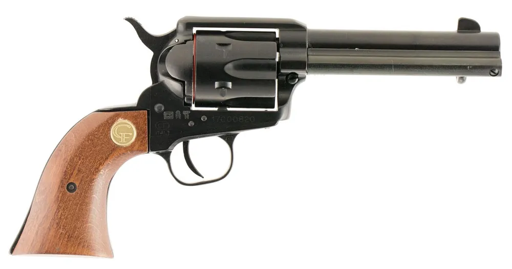Chiappa Firearms SAA 1873 22 LR Caliber with 4.75" Barrel, 6rd Capacity Cylinder, Overall Blued Finish Steel & Wood Grip