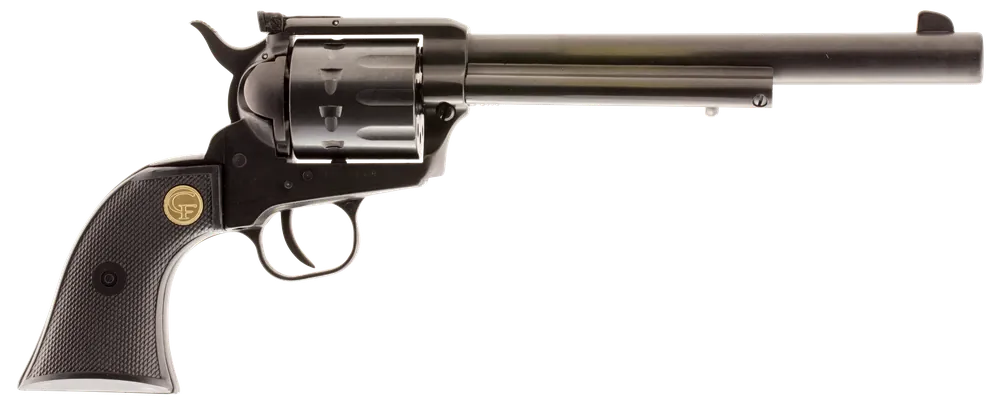 Chiappa Firearms CF340182 SAA 1873 17 HMR Caliber with 7.50" Barrel, 10rd Capacity, Overall Blued Finish Steel, Black Polymer Grip & Adjustable Sight