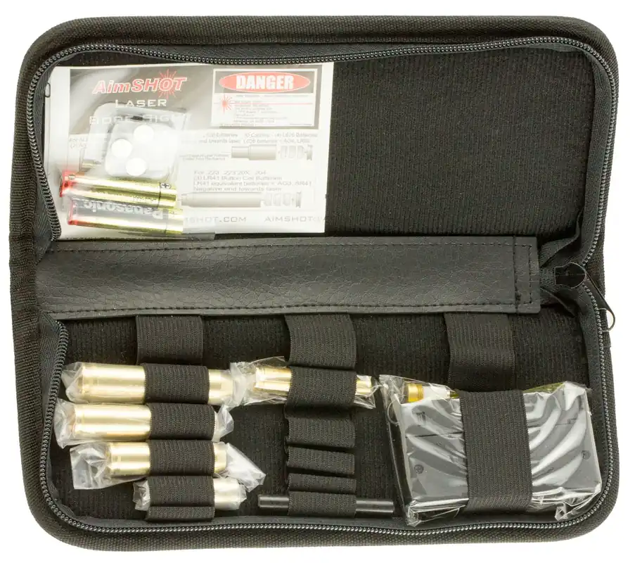 Aimshot Modular, Rifle Boresighter Kit, 243/308 Win/7.62x54mm Chamber, Brass