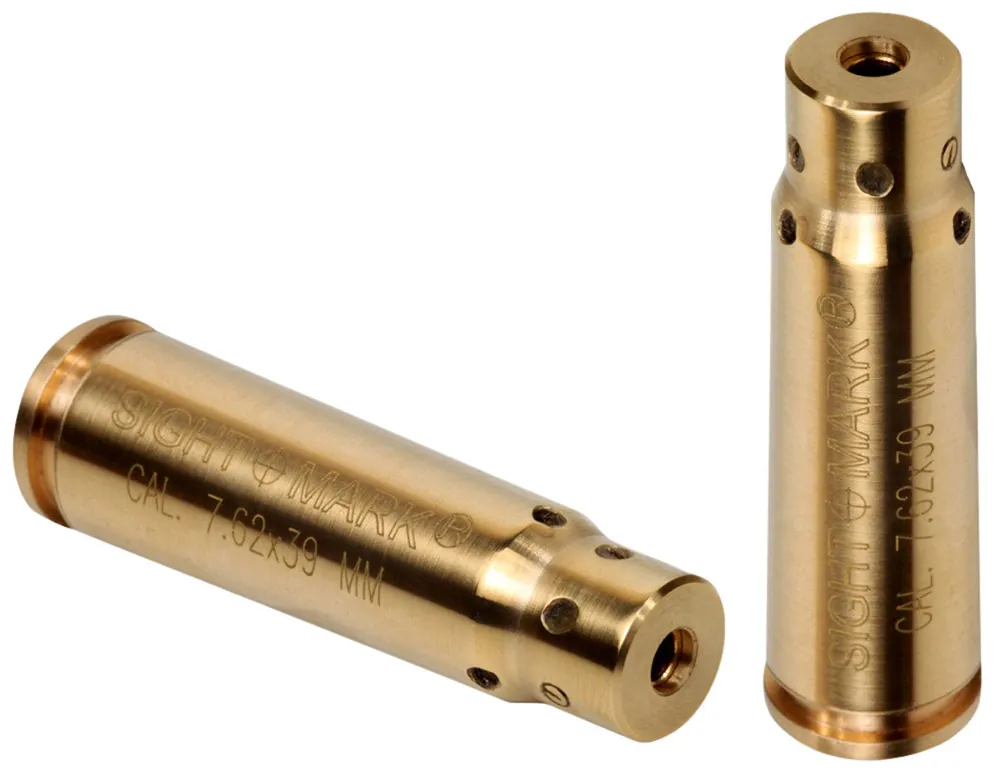 Sightmark Boresight, Red Laser for 7.62x39mm, Brass, Includes Battery Pack & Carrying Case