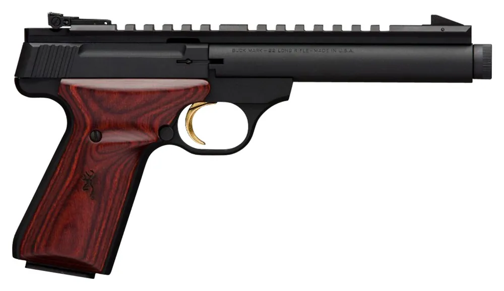 Browning Buck Mark Field Target SR 22 LR Caliber with 5.50", 10+1, Matte Black Finish