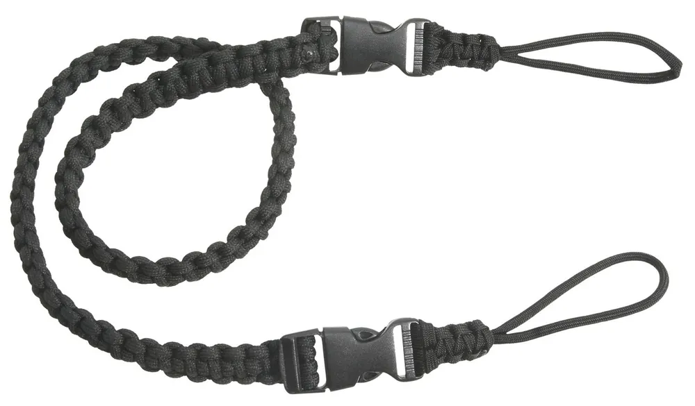 Outdoor Connection Bino-Strap 0.63" W x 32.50" L Black Paracord