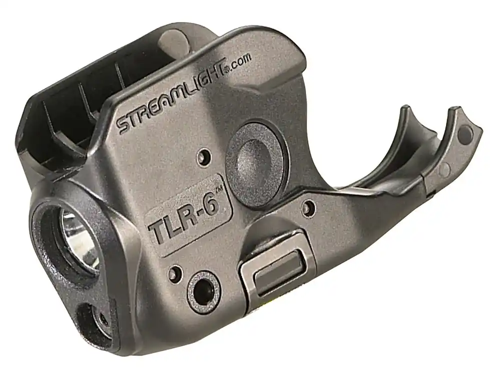 Streamlight TLR-6 Weapon Light w/Laser Kimber Micro 9 For Handgun 100 Lumens Output White LED Light Red Laser 89 Meters Beam Picatinny Rail Mount Black Polymer