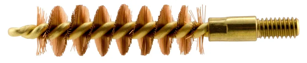 Pro-Shot Bore Brush 9mm Pistol Firearm 8-32 Thread Brass 1.75" Long Bronze Bristles"