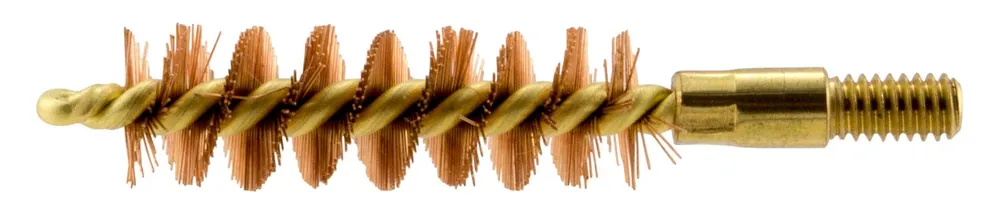 Pro-Shot 38P Bore Brush 9mm/38/380/357 Cal Pistol Firearm 8-32 Thread Brass 1.75" Long Bronze Bristles"