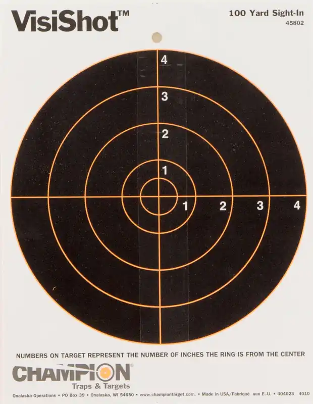 Champion Targets VisiShot Interactive Paper Bullseye Black/White 10 Per Pkg