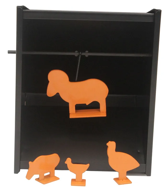 Beeman Pellet Trap Airgun Steel Black/Orange Animals Illustration Impact Enhancement Yes Includes Metal Silhouette/Paper Targets