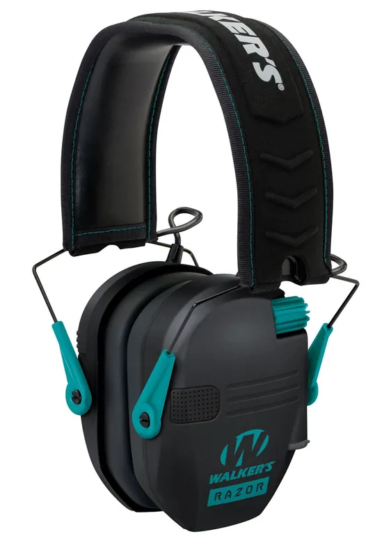 Walker‘s Razor Slim Electronic Muff Polymer 23 dB Over the Head Black Ear Cups, Adult
