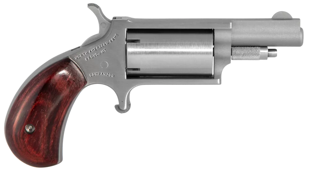 North American Arms Super Companion Cap & Ball Black Powder Kit 11 Percussion 22 Caliber 1.63" 5rd Stainless & Rosewood Revolver