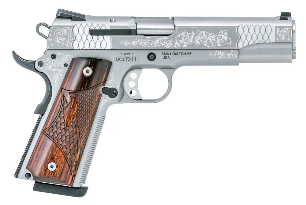 Smith & Wesson 1911 E-Series 45 ACP Caliber 5" Barrel, 8+1, Matte Sliver Finish