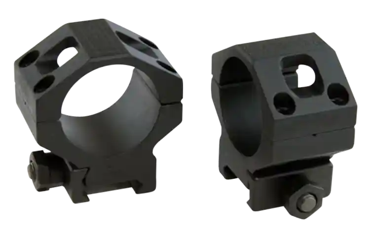 Barrett 66868 ZERO-GAP Scope Ring Set Quick Detach Picatinny Rail Medium 34mm Tube Black Anodized Aluminum