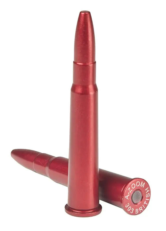 A-Zoom Rifle Snap Cap 303 British Aluminum 2/Pack
