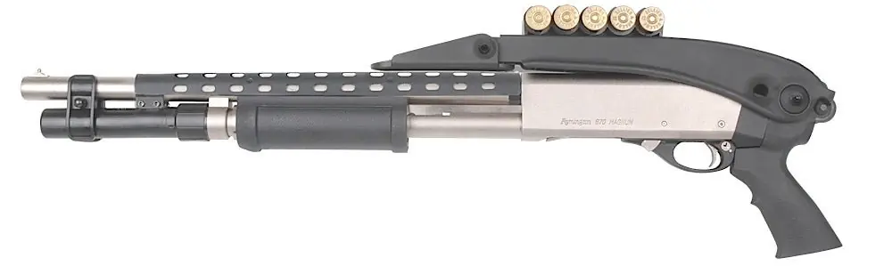 Advanced Technology Shotforce Shotgun Stock Top Folding Black Synthetic for Moss 12/20 GA, Rem 870 12 GA, Win 12/20 GA