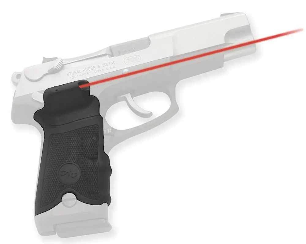 Crimson Trace Lasergrips 5mW Red Laser with 633nM Wavelength & 50 ft Range Matte Black Finish for Metal Frame Ruger P-Series