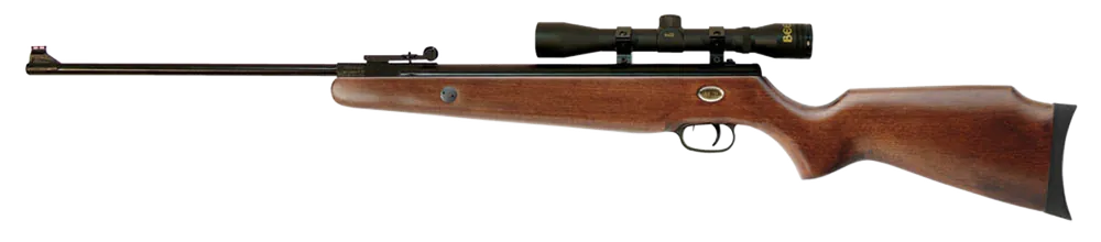 Beeman 1051 Teton Combo Spring Piston 177 Pellet Black Rec/Barrel Hardwood Stock Includes 4x32mm Scope