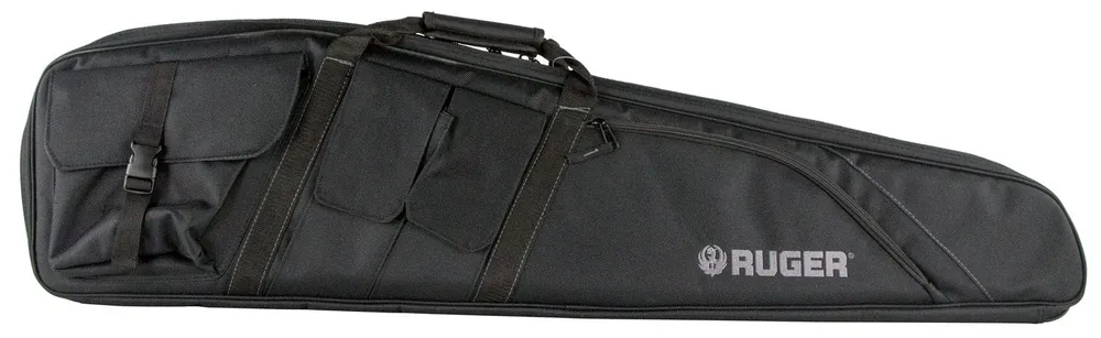 Ruger Defiance Tactical Rifle Case made of Endura with Black Finish, Carry Handle, Knit Lining, Mag Pocket, Accessory Pockets & Lockable Zipper