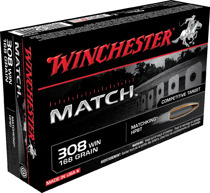 Winchester Match 308 Win 168gr Sierra MatchKing HPBT 20/Box