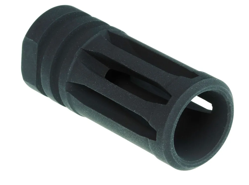 BCM A2 Flash Hider Black Phosphate 4150 Steel with 1/2"-28 tpi Threads for 5.56x45mm NATO M4 Platform & M16 Platform