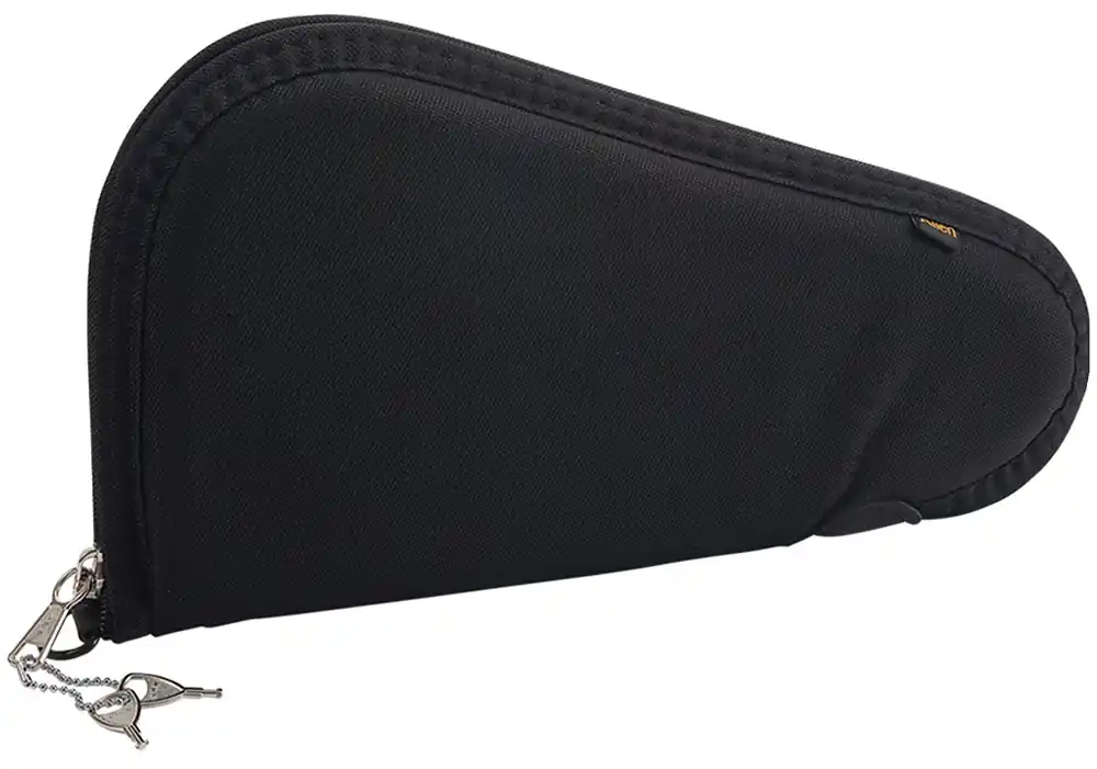 Allen Lockable Handgun Case made of Endura with Black Finish, YKK Zippers & Foam Padding