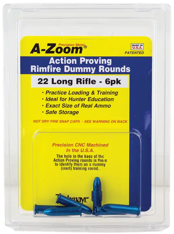 A-Zoom Rimfire Action Proving Dummy Rounds 22 LR 6 Pack