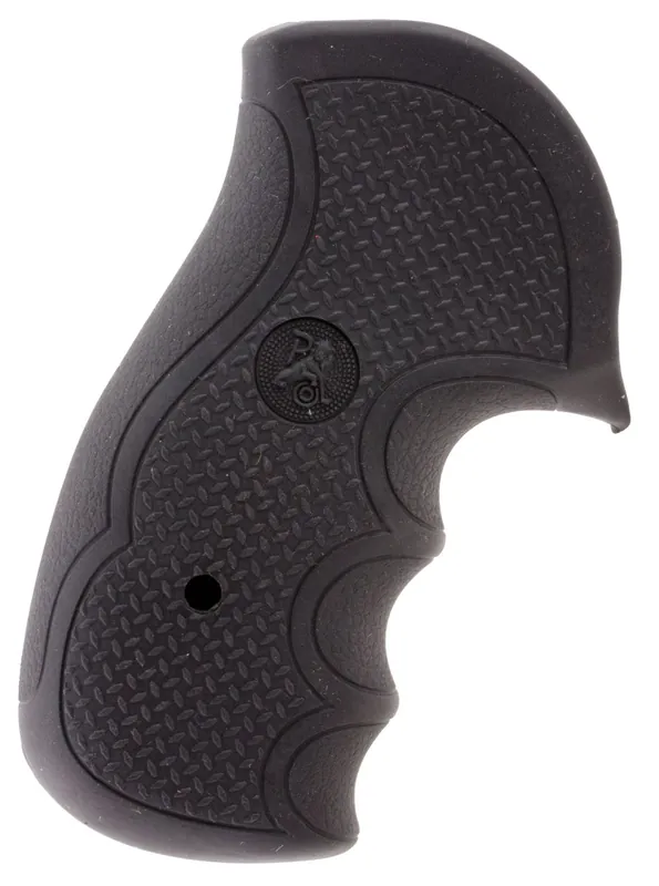 Pachmayr Diamond Pro Grip Diamond Checkering Black Rubber with Finger Grooves for Ruger GP100