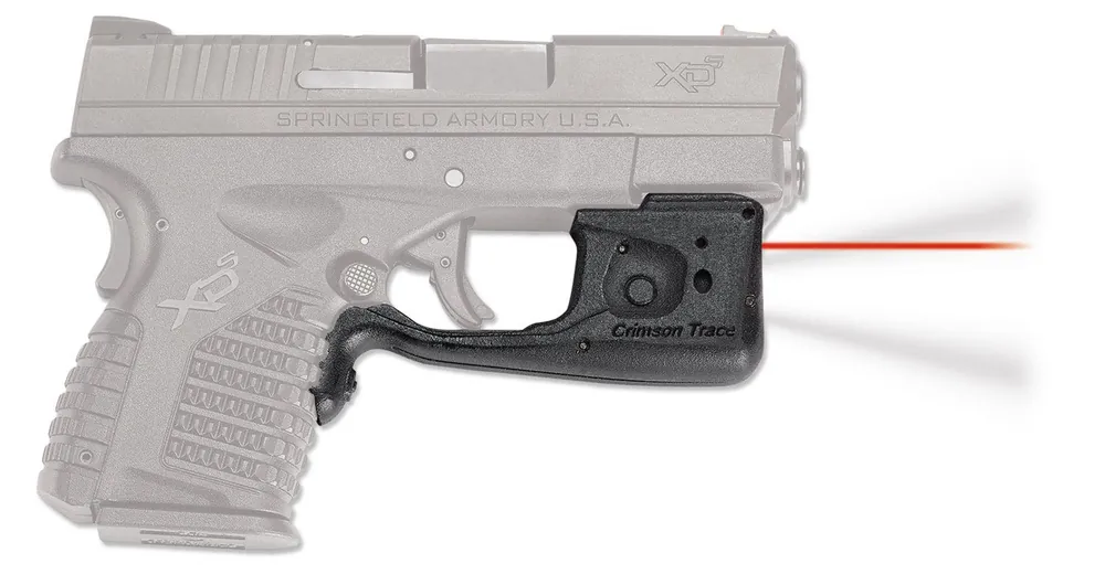 Crimson Trace Laserguard Pro 5mW Red Laser 633nM Wavelength & 50 ft Range with 150 Lumens White LED Light Black Finish for Springfield XD-S