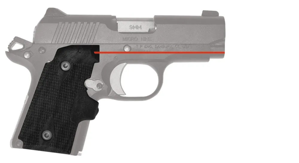 Crimson Trace Lasergrips 5mW Red Laser with 633nM Wavelength & Black Finish for 9mm Luger Kimber Micro