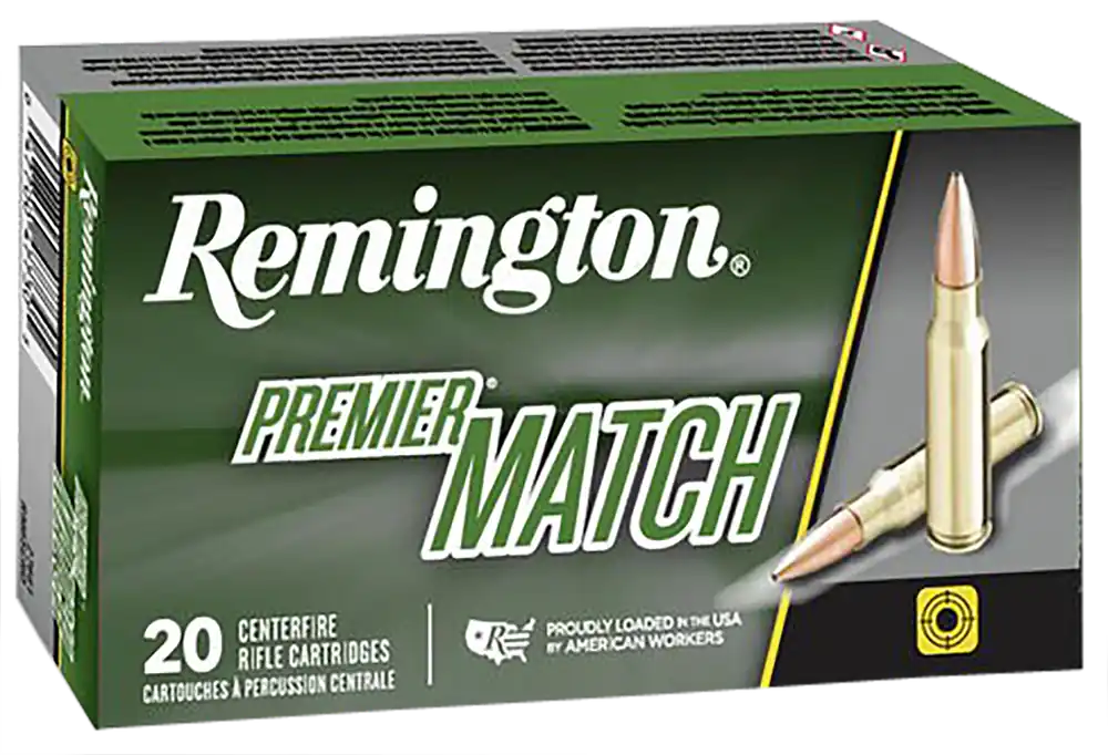 Remington Ammunition Premier Match 308 Win 168 gr Sierra MatchKing Hollow Point Boat-Tail 20 Bx