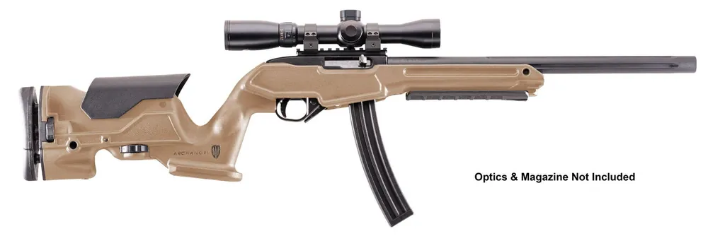 Archangel Precision Stock Desert Tan Synthetic Fixed with Adjustable Cheek Riser for Ruger 10/22