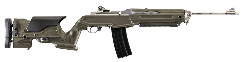Archangel Precision Stock OD Green Synthetic Fixed with Adjustable Cheek Riser for Ruger Mini-14, Mini Thirty