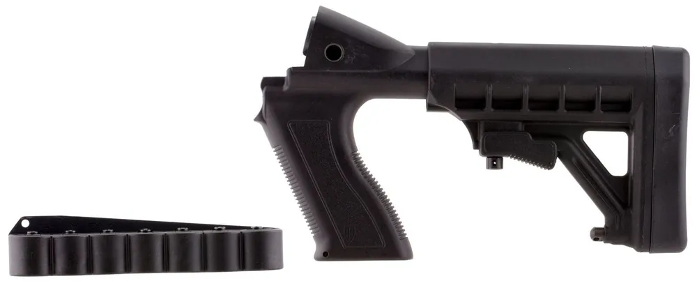 Archangel Tactical Pistol Grip Stock Black Synthetic 6 Position with Shell Holder for 12 Gauge Mossberg 500, 590; Maverick 88