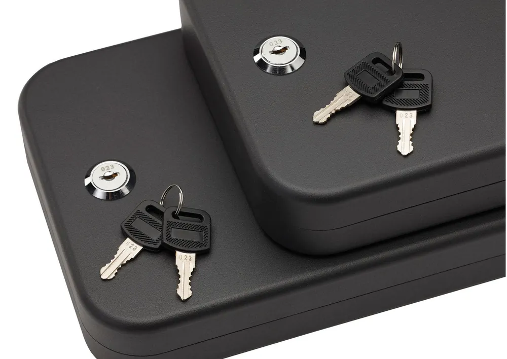 SnapSafe Lock Box Keyed Alike XL Key Entry Black Steel 10 W x 7" H x 2" D 2pk"