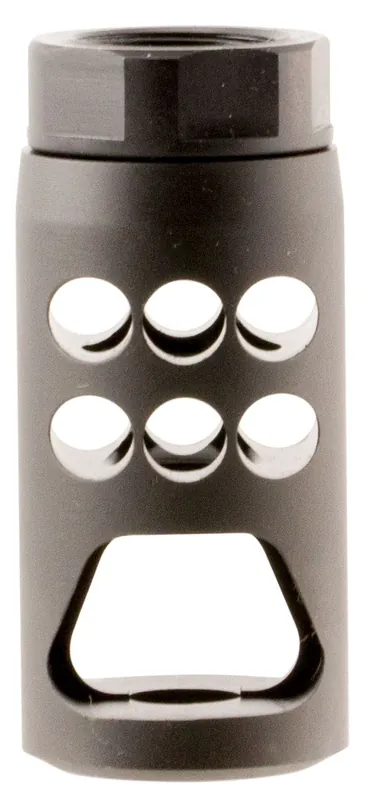 Ruger Hybrid Muzzle Brake Black Matte Steel with 5/8"-24 tpi Threads, 2.20" OAL & 1" Diameter for 7.62x51mm NATO Ruger Precision