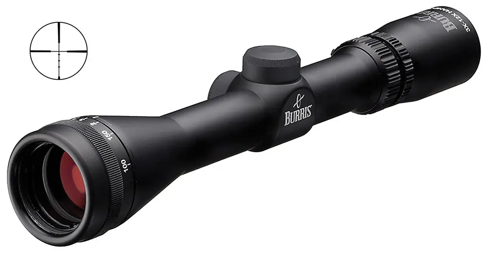 Burris Handgun Matte Black 3-12x32mm 1" Tube Ballistic Plex Reticle Adjustable Objective