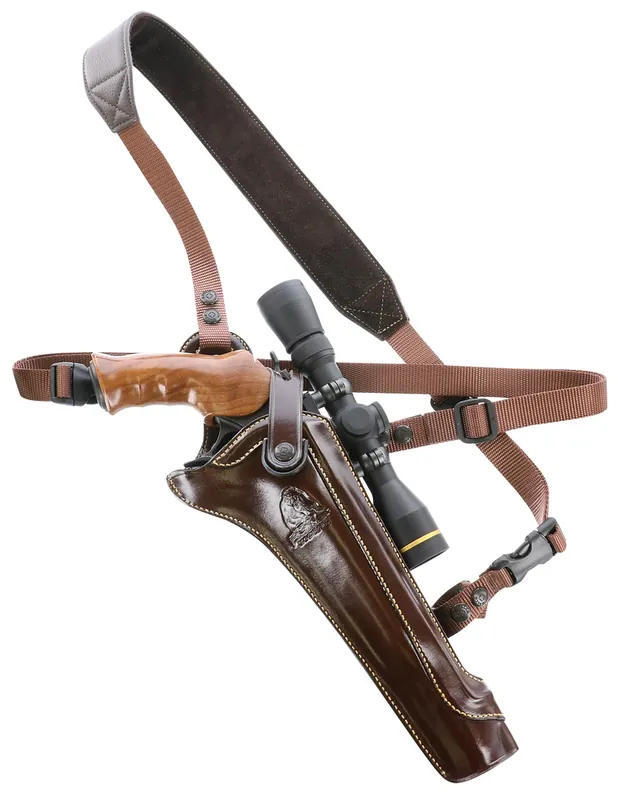 Galco Kodiak Hunter Chest Holster Havana Leather Chest S&W N Frame RH