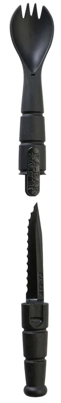 Ka-Bar Spork/Knife Black Creamid 2.50" Serrated 6.88" Long