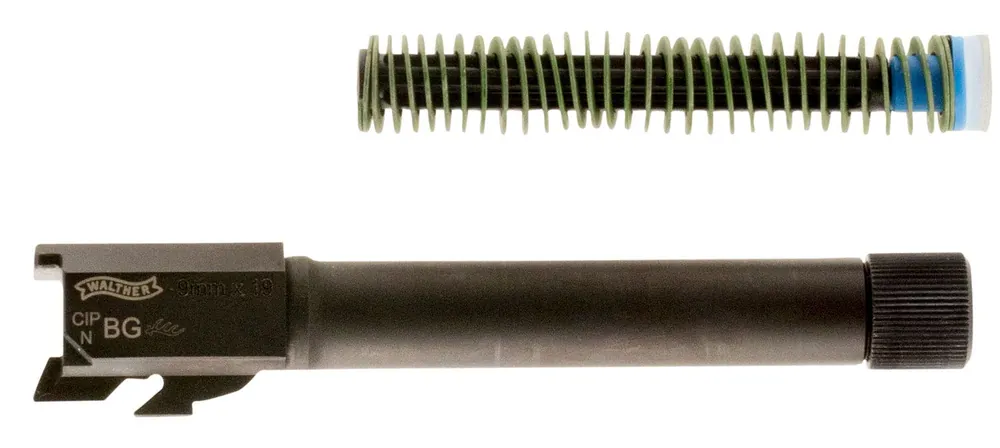 Walther Arms Threaded Barrel Kit 9mm Luger 4.60" Black Finish Steel Material with Polygonal Rifling for Walther PPQ M2