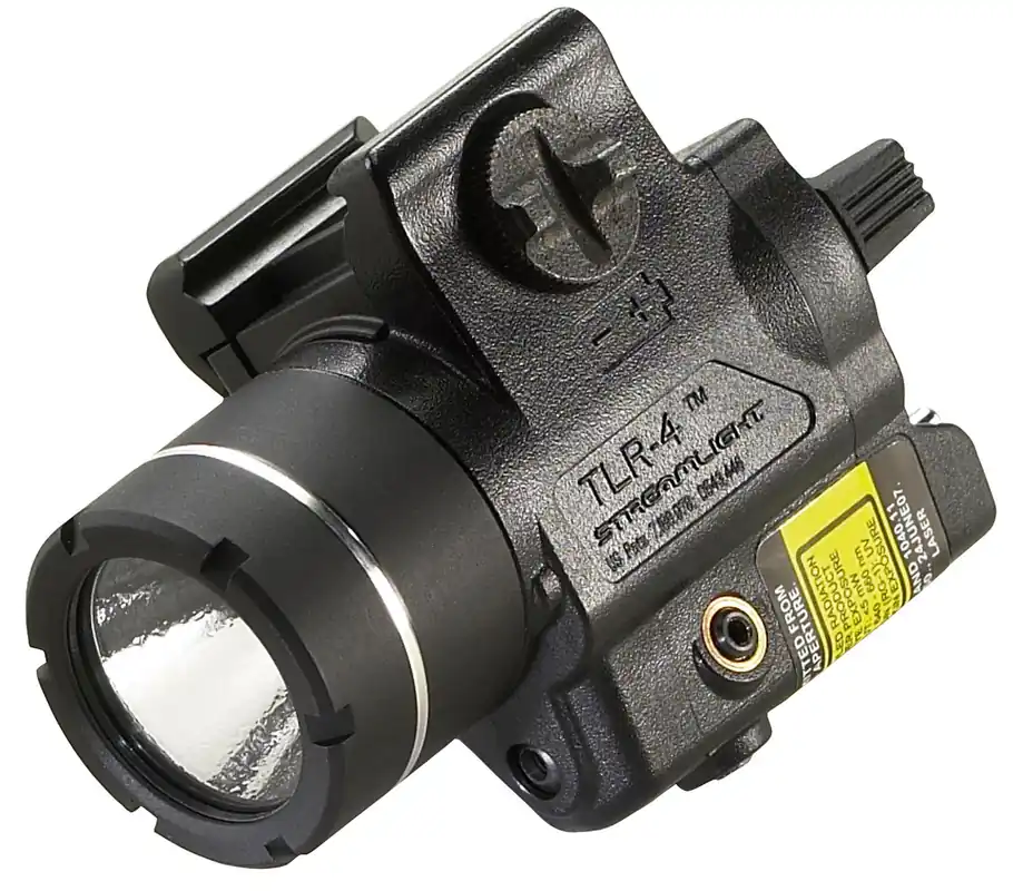 Streamlight TLR-4 Weapon Light HK USP Compact 170 Lumens Output White LED Light Red Laser 115 Meters Beam Black Anodized Polymer