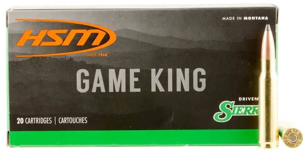 HSM Game King 308 Win 165 gr Sierra GameKing Spitzer Boat-Tail 20 Bx