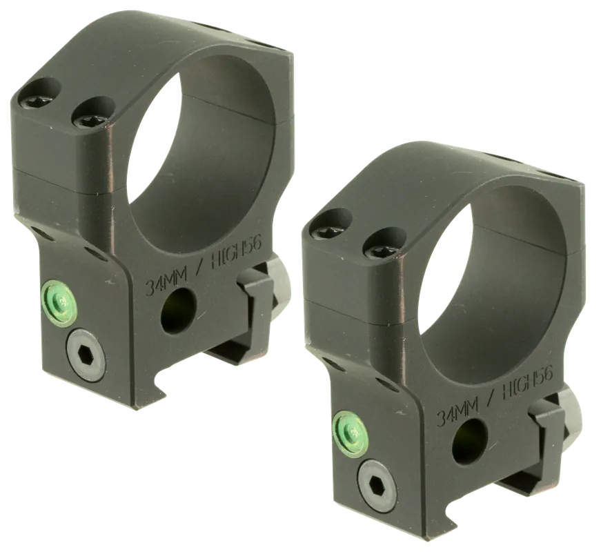 Accu-Tac HSR-340 HSR-34 Scope Ring Set For Rifle 34mm Tube Matte Black Anodized Aluminum