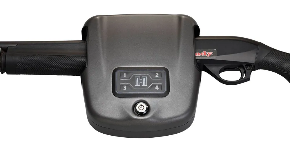 Hornady Rapid Safe Shotgun Wall Lock RFID Access Code Key Entry Black Steel Holds Shotgun 8.50 L x 9.20" W x 2.70" D"