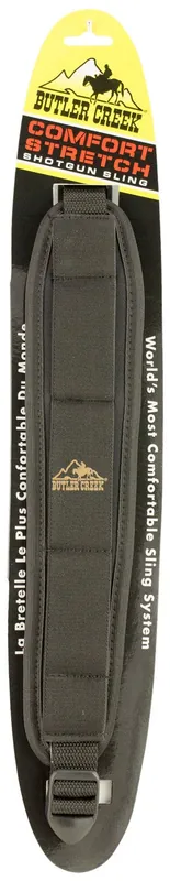 Butler Creek Comfort Stretch Sling made of Black Neoprene with Non-Slip Grippers, 2.50" W & Adjustable Design for Shotguns