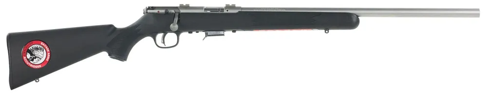 Savage 93R17-FVSS 17 HMR 5rd 21" Heavy Barrel, Stainless, Black Synthetic Stock, AccuTrigger 96703