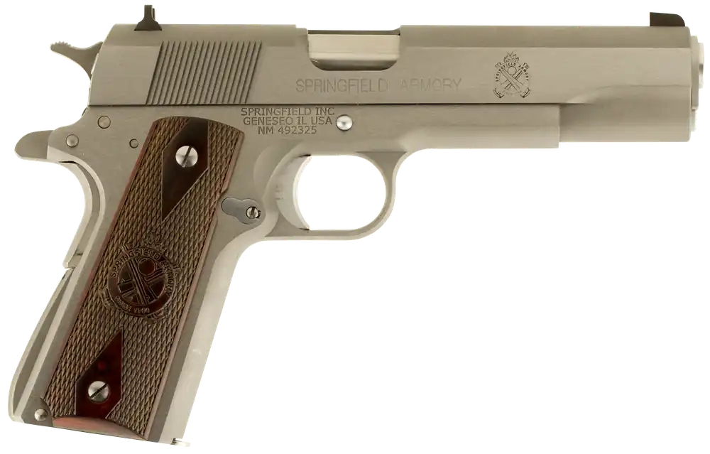 Springfield 1911 Mil-Spec .45ACP 7+1 5" Match Barrel SS Slide/Frame 3-Dot Sights Cocobolo Grips CA Compliant SAO PB9151LCA