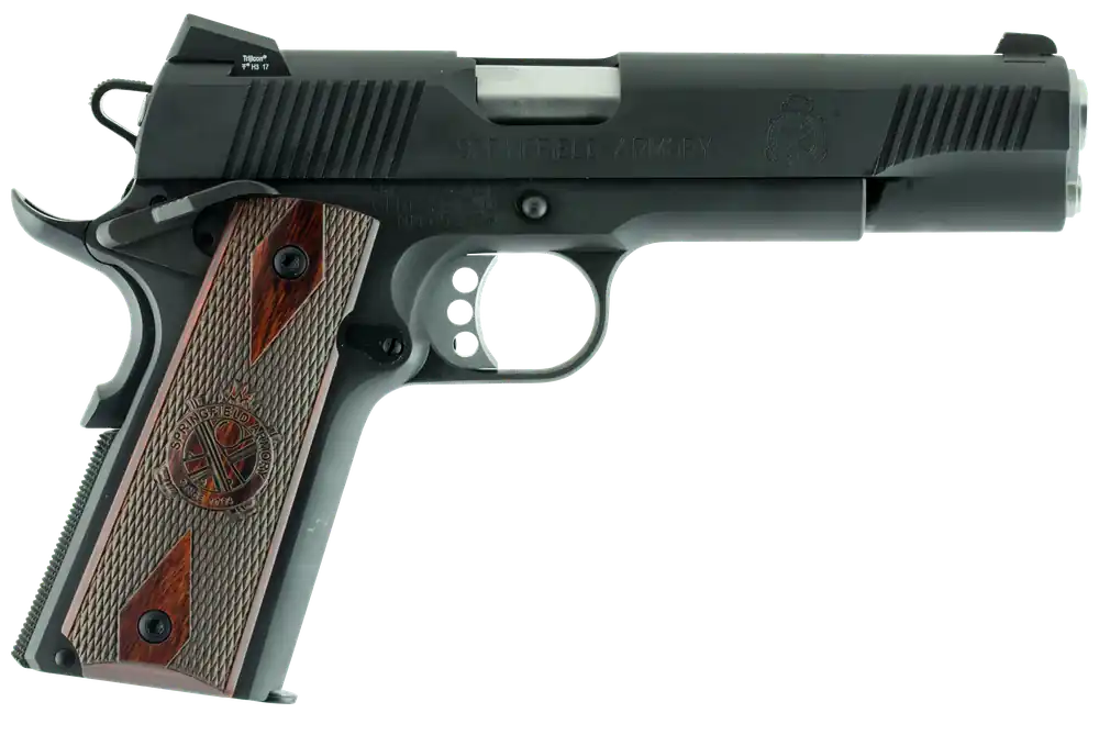 Springfield Armory 1911 Loaded .45ACP 5" 7+1 Parkerized Finish 3-Dot Tritium Sights Cocobolo Grip CA Compliant PX9109LCA